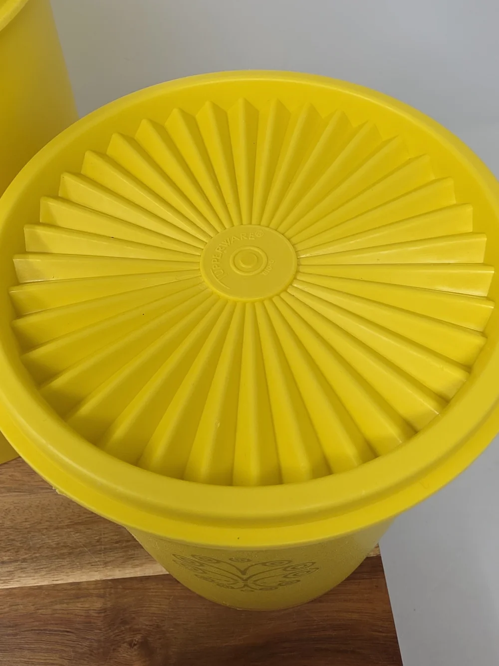 Tupperware Yellow Storage Canisters Set of 2